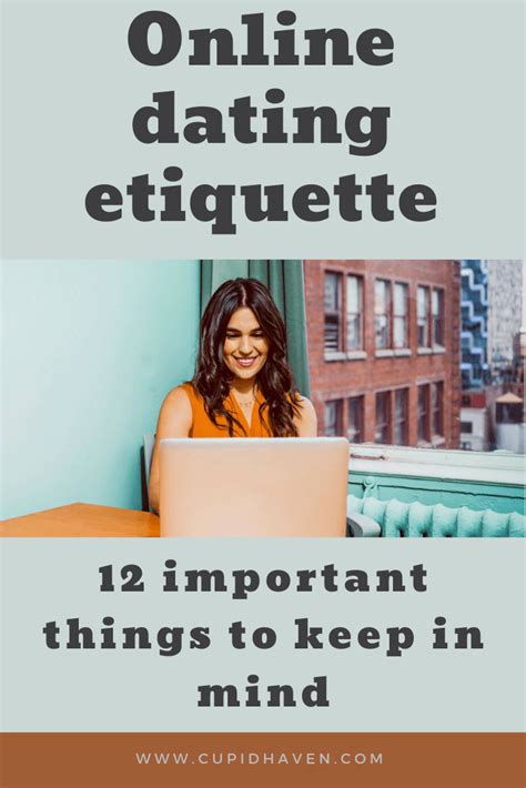 what is the etiquette for online dating